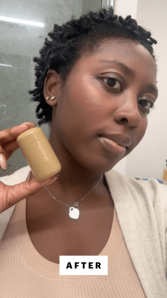 BlayTettey after applying the Rhode Pocket Blush