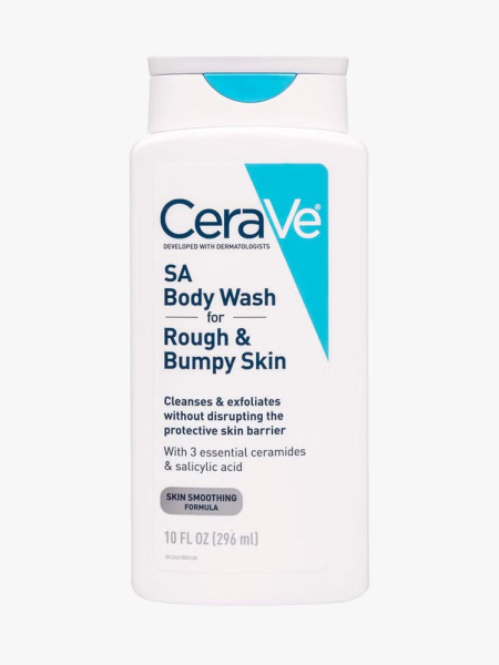 CeraVe Salicylic Acid Body Wash in branded component on a light gray background